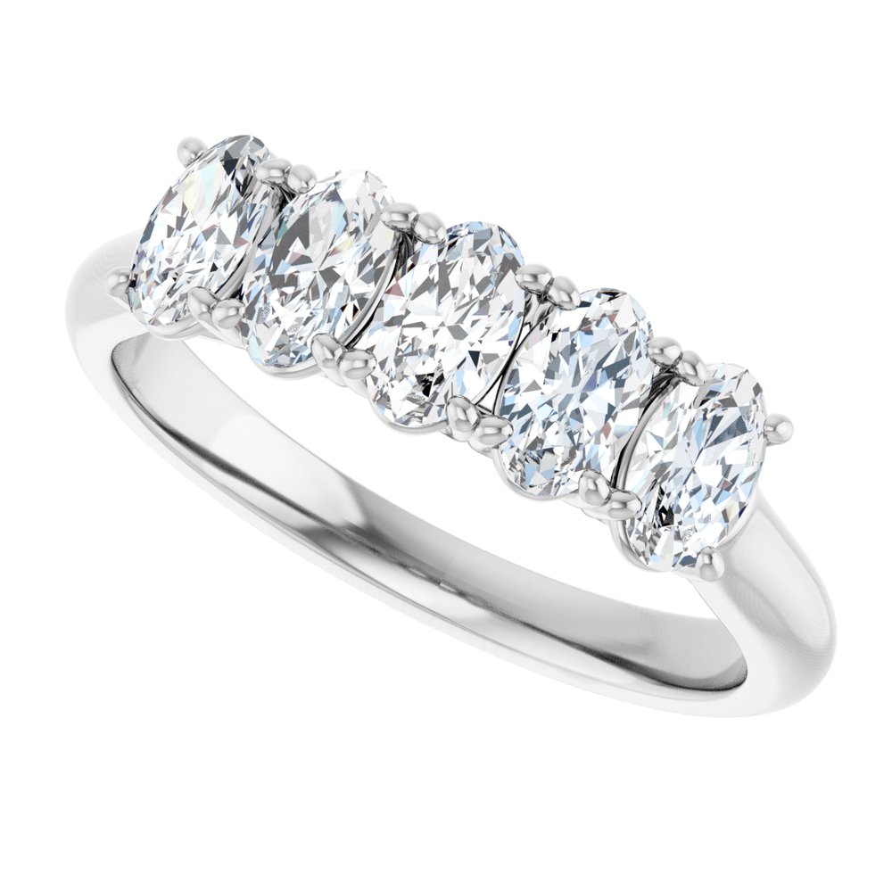 14K White Gold 1 CTW Lab-Grown Diamond Anniversary Band
