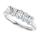 14K White Gold 1 CTW Lab-Grown Diamond Anniversary Band