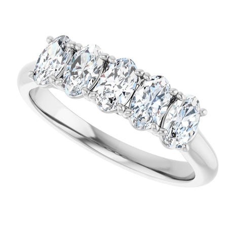 14K White Gold 1 CTW Lab-Grown Diamond Anniversary Band