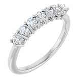 14K White 3/8 CTW Natural Diamond Anniversary Band