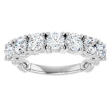 14K White 1 5/8 CTW Natural Diamond Anniversary Band