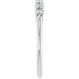 14K White Gold 3/8 CTW Natural Diamond Anniversary Band