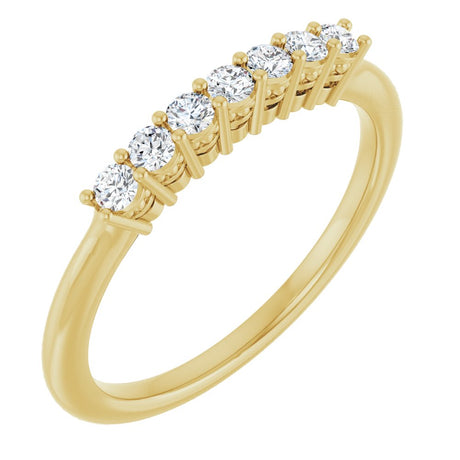 14K Yellow Gold 1/5 CTW Lab-Grown Diamond Anniversary Band