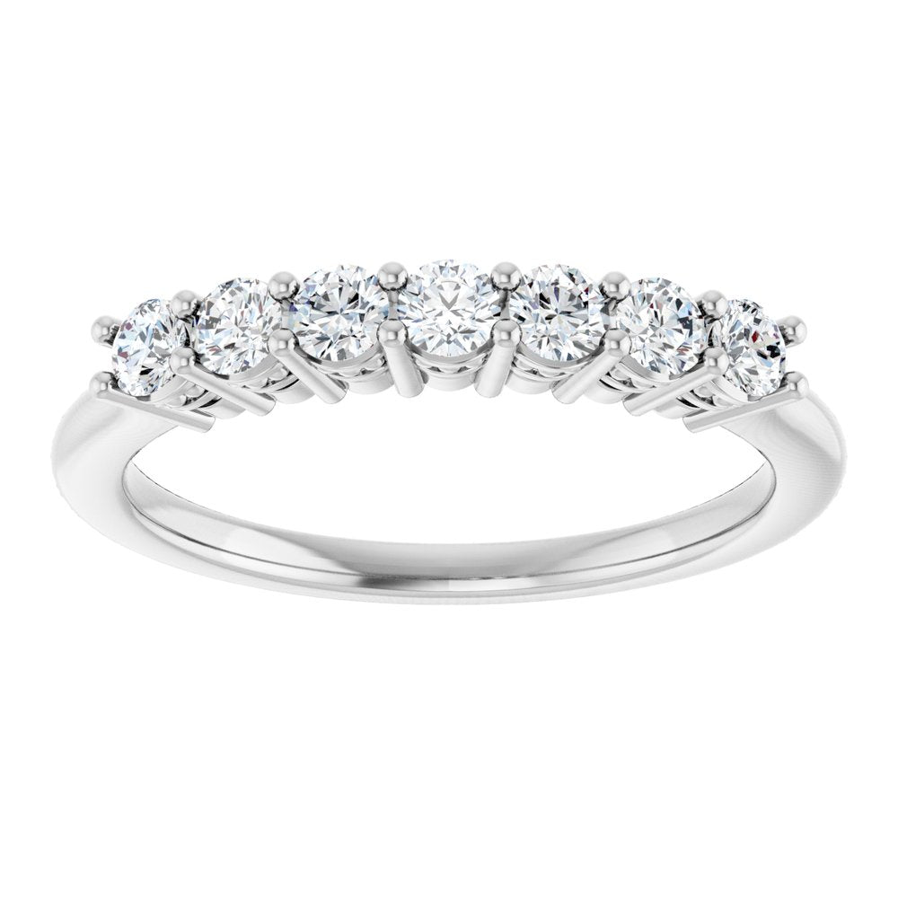 14K White Gold 3/8 CTW Natural Diamond Anniversary Band