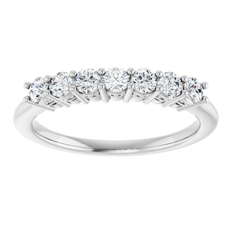 14K White Gold 3/8 CTW Natural Diamond Anniversary Band