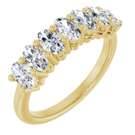 14K Yellow Gold 1 1/3 CTW Lab-Grown Diamond Anniversary Band