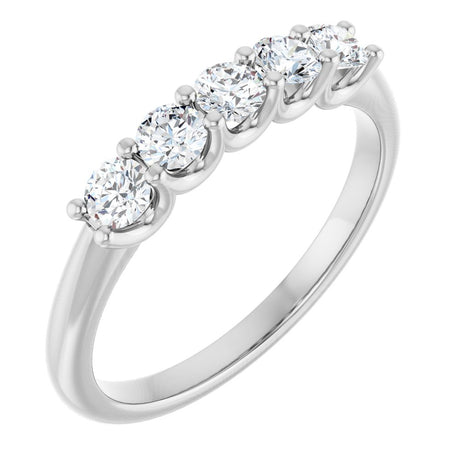 14K White 1/2 CTW Lab-Grown Diamond Anniversary Band