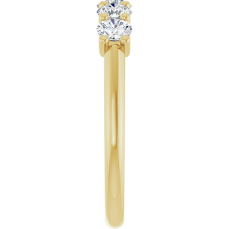 14K Yellow Gold 3/4 CTW Lab-Grown Diamond Anniversary Band