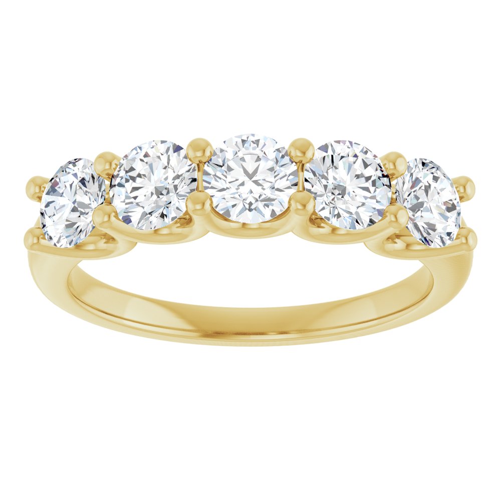 14K Yellow 1 1/3 CTW Lab-Grown Diamond Anniversary Band