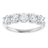 14K White 1 1/3 CTW Natural Diamond Anniversary Band