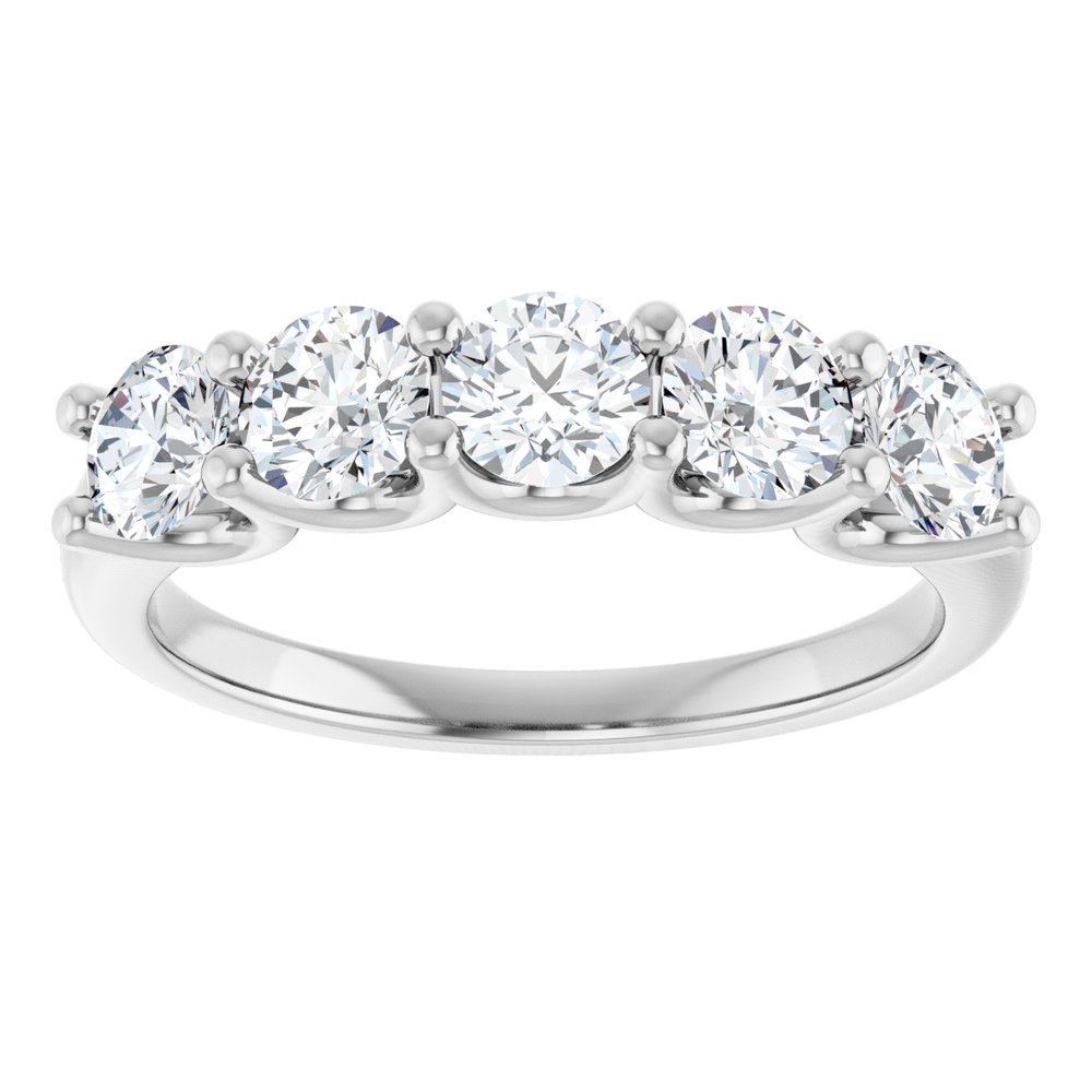 14K White 1 1/3 CTW Lab-Grown Diamond Anniversary Band