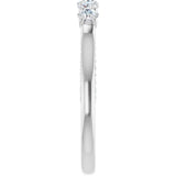 14K White 5/8 CTW Natural Diamond Anniversary Band
