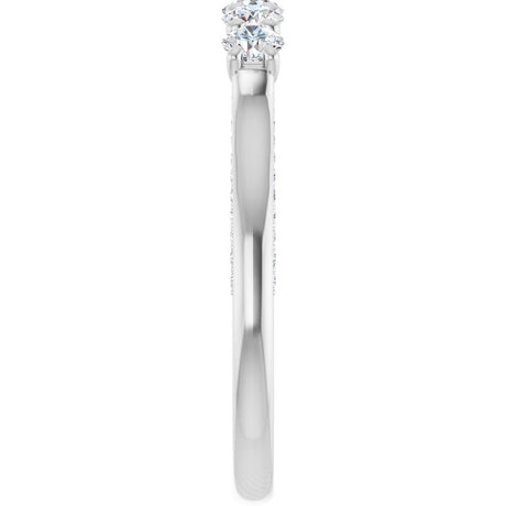 14K White 5/8 CTW Natural Diamond Anniversary Band