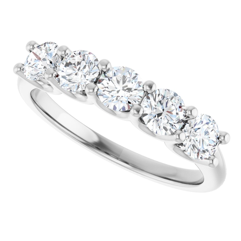 14K White Gold 1 CTW Lab-Grown Diamond Anniversary Band