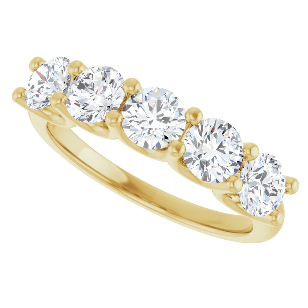 14K Yellow Gold 1 1/2 CTW Natural Diamond Anniversary Band