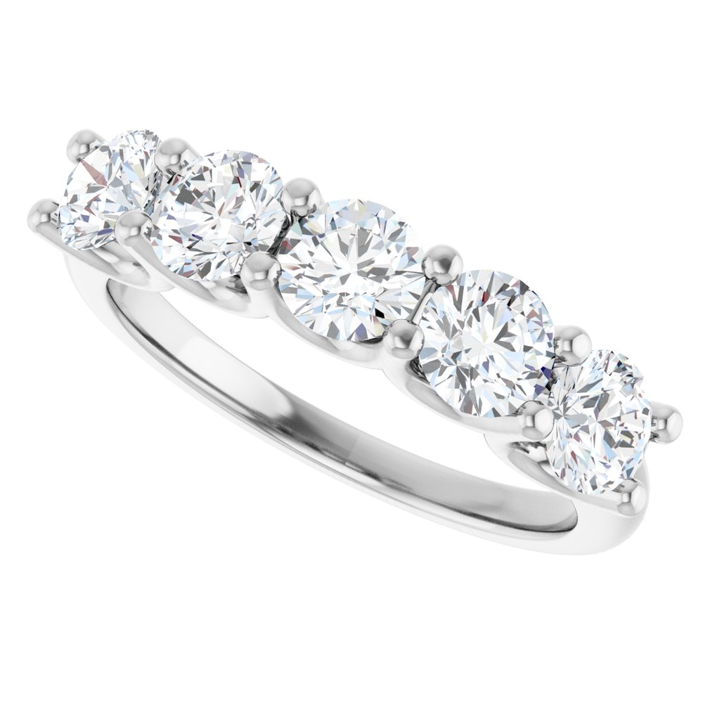 14K White Gold 1 1/2 CTW Natural Diamond Anniversary Band