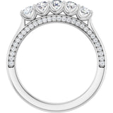 14K White 5/8 CTW Natural Diamond Anniversary Band