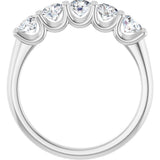 Platinum 1 CTW Natural Diamond Anniversary Band