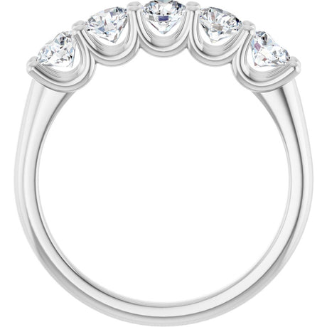 Platinum 1 CTW Natural Diamond Anniversary Band