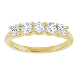 14K Yellow 5/8 CTW Lab-Grown Diamond Anniversary Band