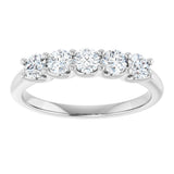 14K White 5/8 CTW Lab-Grown Diamond Anniversary Band