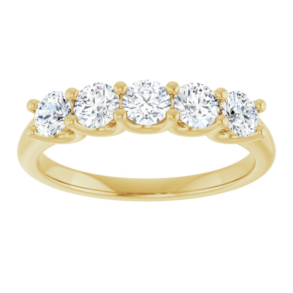 14K Yellow Gold 3/4 CTW Natural Diamond Anniversary Band