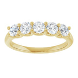 14K Yellow Gold 3/4 CTW Natural Diamond Anniversary Band