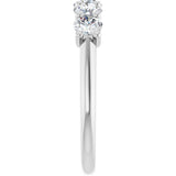 Platinum 1 CTW Natural Diamond Anniversary Band