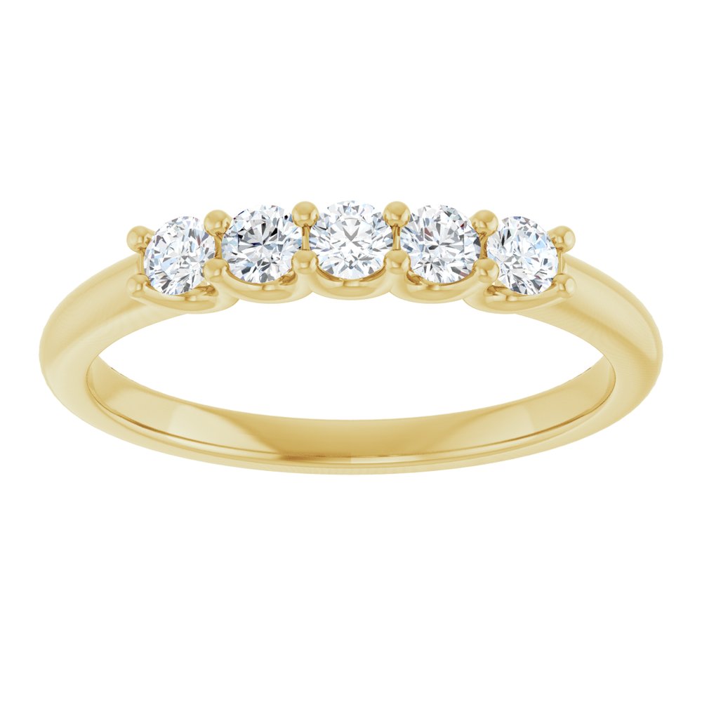 14K Yellow 1/3 CTW Lab-Grown Diamond Anniversary Band