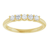 14K Yellow 1/3 CTW Lab-Grown Diamond Anniversary Band