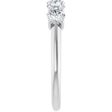 14K White Gold 1 CTW Lab-Grown Diamond Anniversary Band