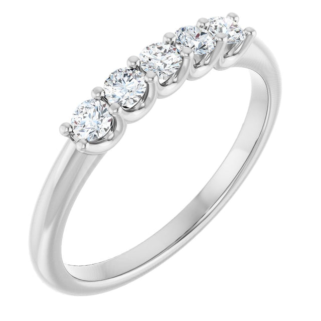 14K White 1/3 CTW Lab-Grown Diamond Anniversary Band