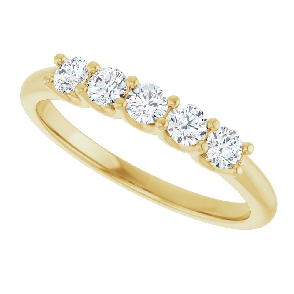 14K Yellow Gold 1/3 CTW Lab-Grown Diamond Anniversary Band