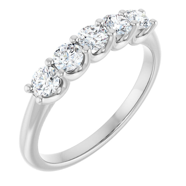 14K White 5/8 CTW Lab-Grown Diamond Anniversary Band