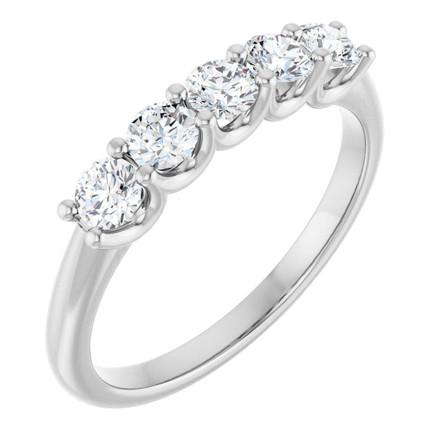 14K White Gold 5/8 CTW Lab-Grown Diamond Anniversary Band