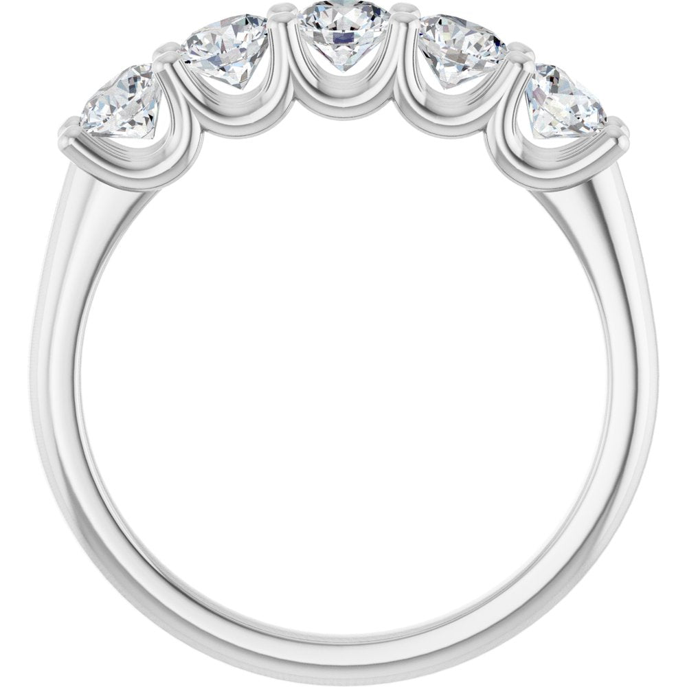 14K White Gold 1 CTW Lab-Grown Diamond Anniversary Band