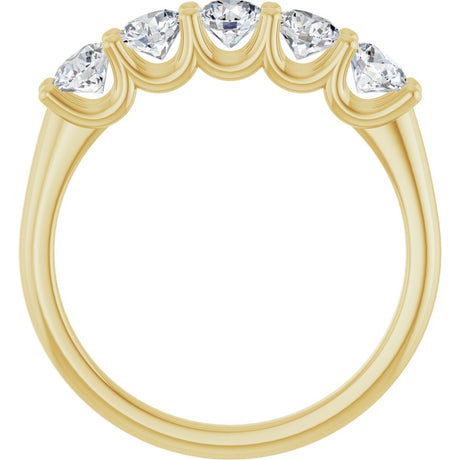 14K Yellow Gold 1 CTW Lab-Grown Diamond Anniversary Band