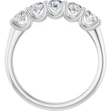 14K White Gold 1 CTW Lab-Grown Diamond Anniversary Band