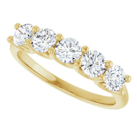 14K Yellow Gold 1 CTW Lab-Grown Diamond Anniversary Band