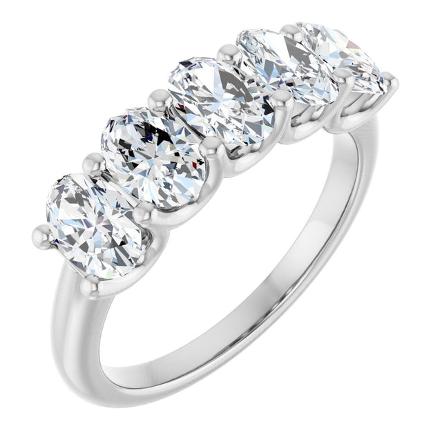 14K White Gold 2 CTW Lab-Grown Diamond Anniversary Band