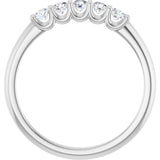 Platinum 1/3 CTW Lab-Grown Diamond Anniversary Band