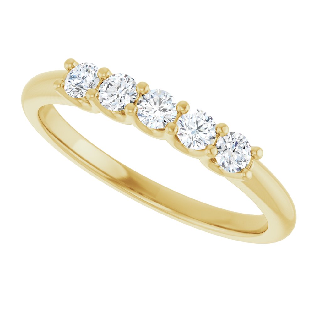 14K Yellow 1/3 CTW Lab-Grown Diamond Anniversary Band