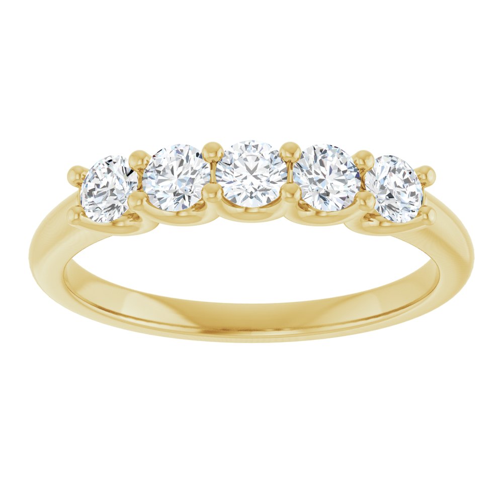 14K Yellow 1/2 CTW Natural Diamond Anniversary Band