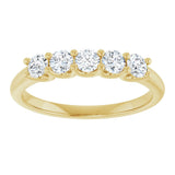 14K Yellow 1/2 CTW Lab-Grown Diamond Anniversary Band