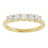 14K Yellow Gold 1/2 CTW Lab-Grown Diamond Anniversary Band