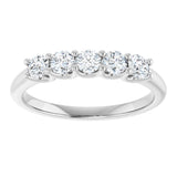 14K White 1/2 CTW Natural Diamond Anniversary Band