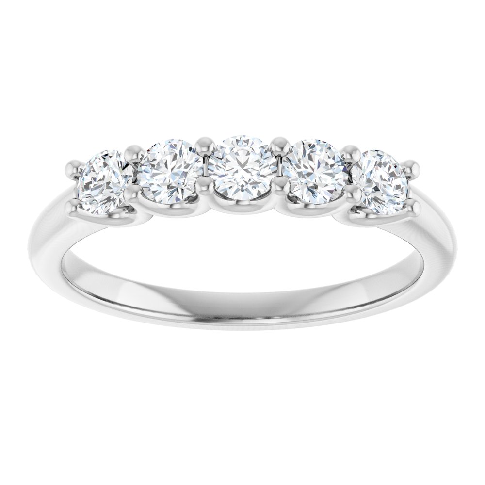 14K White 1/2 CTW Lab-Grown Diamond Anniversary Band