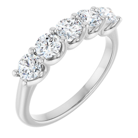 14K White 1 CTW Natural Diamond Anniversary Band