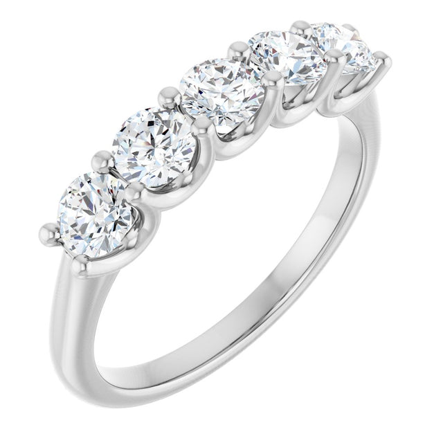 14K White Gold 1 CTW Lab-Grown Diamond Anniversary Band
