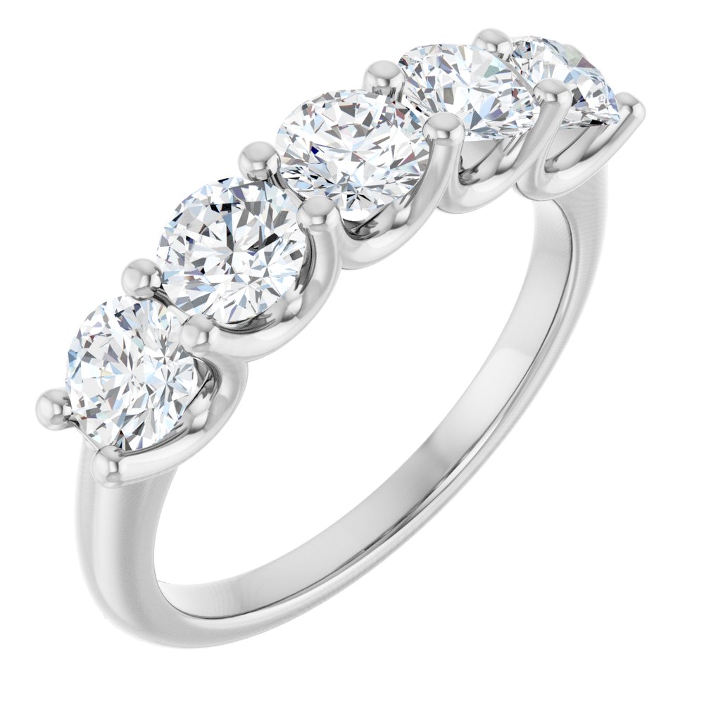 14K White Gold 1 1/2 CTW Natural Diamond Anniversary Band